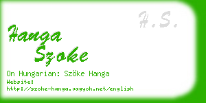 hanga szoke business card